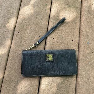 Dooney & Bourke Pebble Grain Folded Zip Wristlet Clutch Wallet